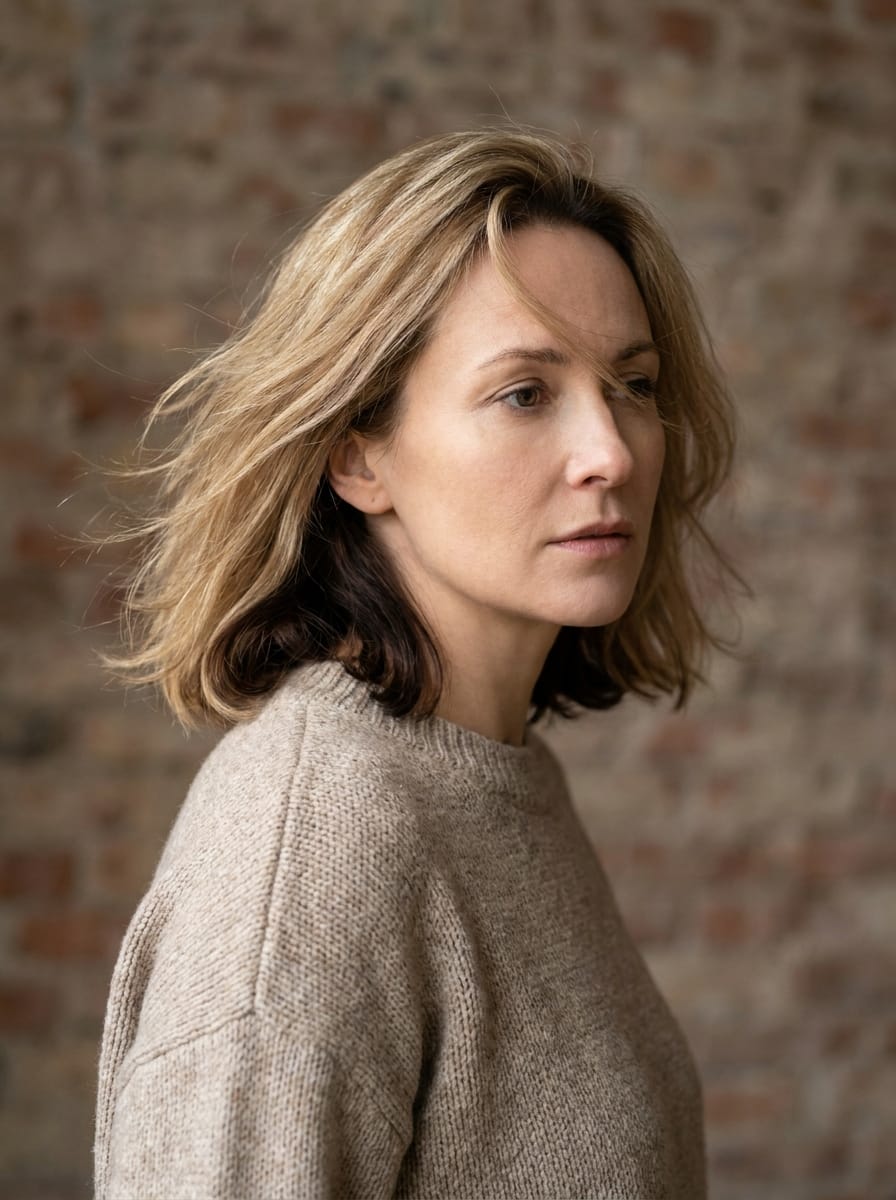 Blond mit dunklem Underlayer - Zweifarbige Haarfarbe